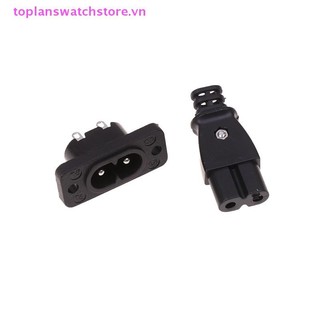 Toplanswatchstore C8 Nam Ổ Cắm Điện Nữ Ổ Cắm Điện Nhúng Đầu Nối Điện 35mm * 15mm AC 2.5A 250v Ổ Cắm 8 Hình VN