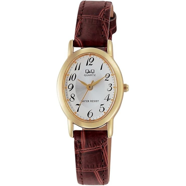 Đồng Hồ Nữ Citizen Q&Q Model VZ89 Series Mặt Bầu Dục, Dây Da Thanh Lịch Thời Trang - Chính Hãng