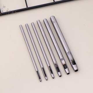Strongaroetrtomj 6 Bộ Dụng cụ đục lỗ rỗng Dụng cụ đục lỗ lỗ tròn Da thép Thủ công làm việc cho dây đeo đồng hồ, vải, nhựa, đai đệm VN