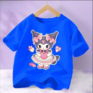 2025 Kuromi Girls Hoạt Hình Mùa Hè Tee Áo Sơ Mi Tay Ngắn Dễ Thương Và Nhẹ Cho Trẻ Em
