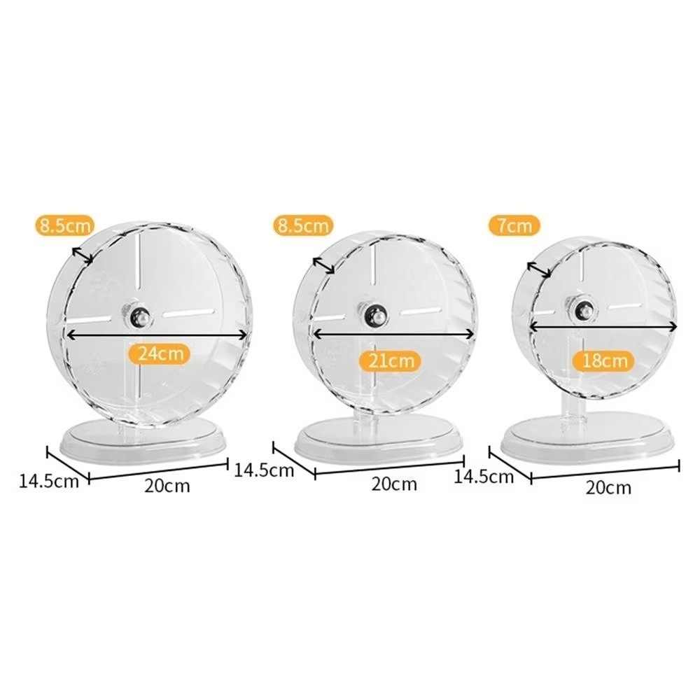 Bánh xe tập thể dục thú cưng NORDICLIFE 1 cái​, Dễ tháo rời Bánh xe chạy bộ Hamster trong suốt, Phụ kiện thú cưng nhỏ mở rộng im lặng