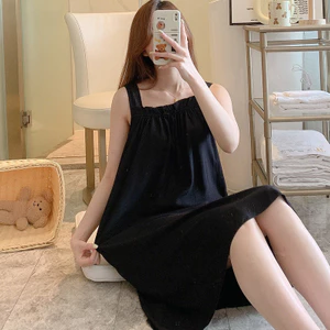 Bộ Đồ Ngủ Cotton Lụa Cho Nữ, Mùa Hè Thoáng Mát Dễ Thương