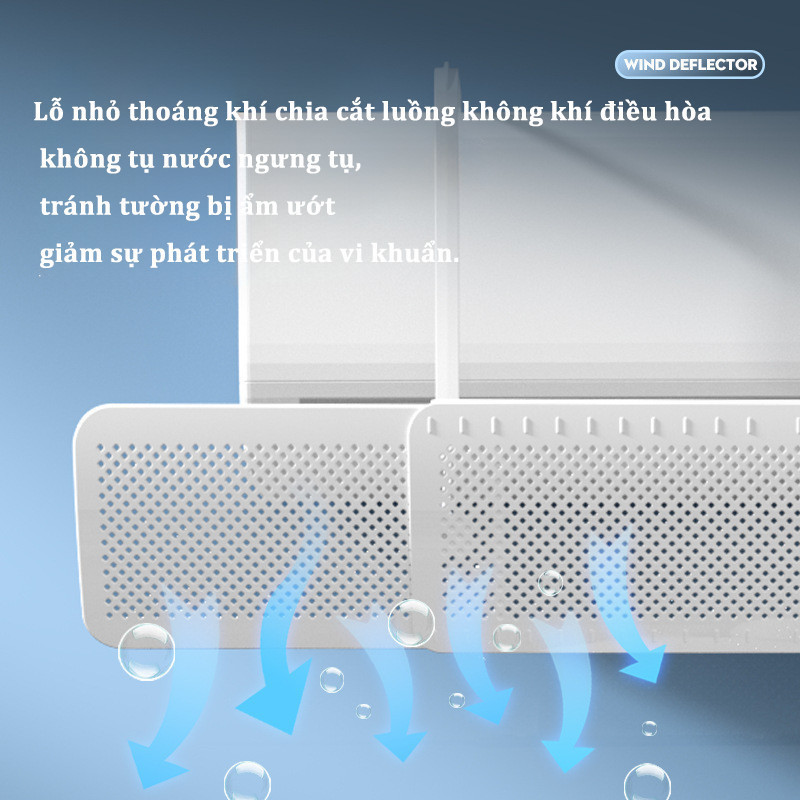 Tấm chắn gió điều hòa xoay 180°, Điều chỉnh hướng gió linh hoạt, bảo vệ sức khỏe, dễ dàng lắp đặt