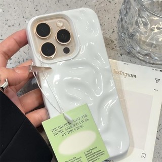 Ốp Bảo Vệ Chống Sốc TPU Mềm Cho iPhone 11 12 13 14 15 16 Pro Max Plus Ốp Điện Thoại Silicon Bề Mặt Bóng Thời Trang Có Nếp Nhăn