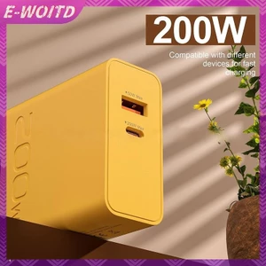 E-WOITD 200W USB Type-C Sạc Điện Thoại Cho Huawei USB-C Cổng Kép PD Adapter Cho Du Lịch HNVN