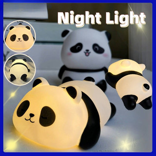 Đèn Ngủ LED Mini Gấu Trúc Silicon Đèn Ngủ Đầu Giường Trang Trí Trẻ Em Đèn Ngủ Cho Bé