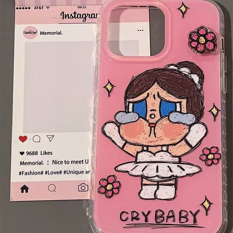 ✨Spot】[Ốp điện thoại Crybaby dễ thương]ốp lưng iphone 16ProMax/Apple 15pro/14Plus/13/12, chống sốc