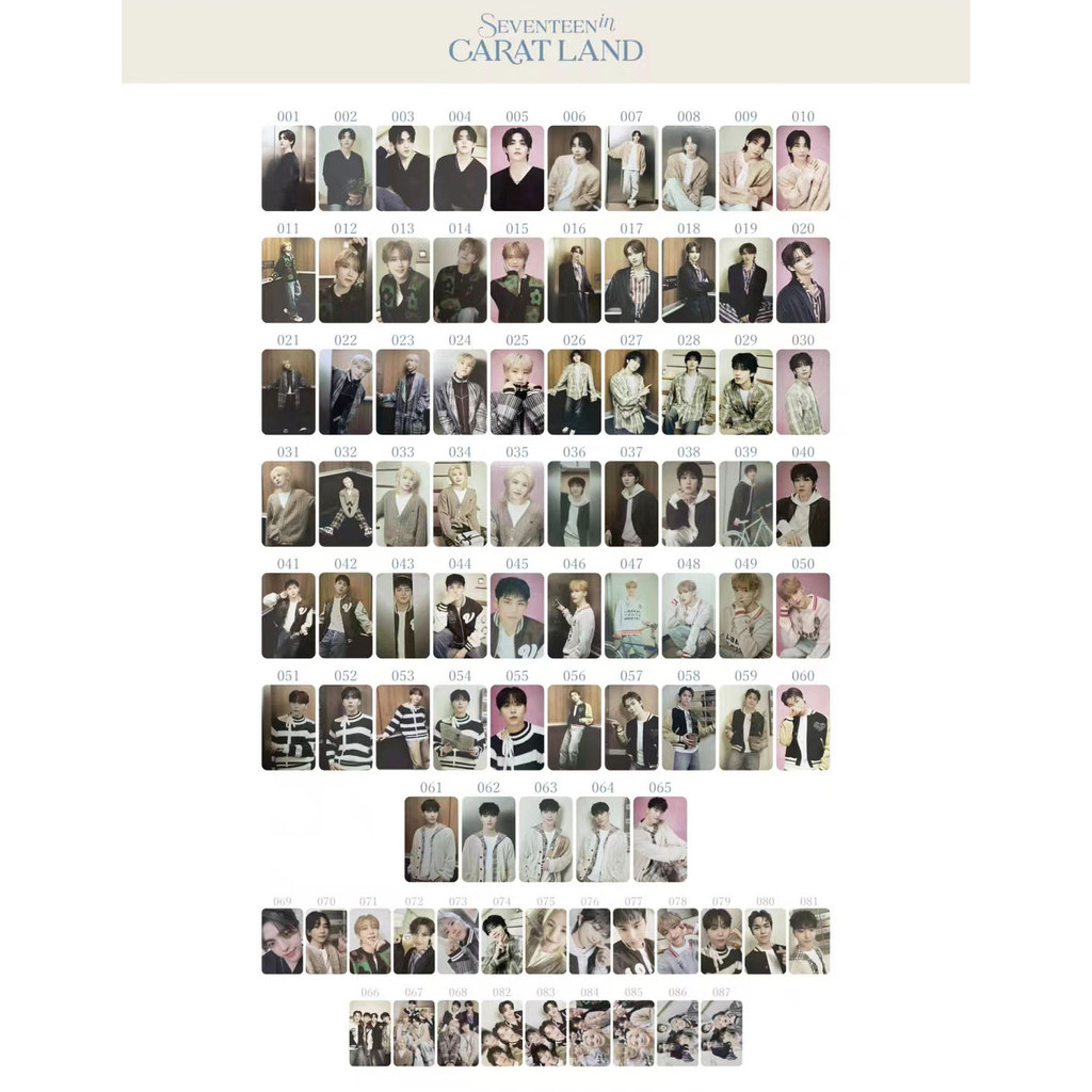 Seventeen 2024 Carat Land Photocard Thẻ giao dịch ngẫu nhiên