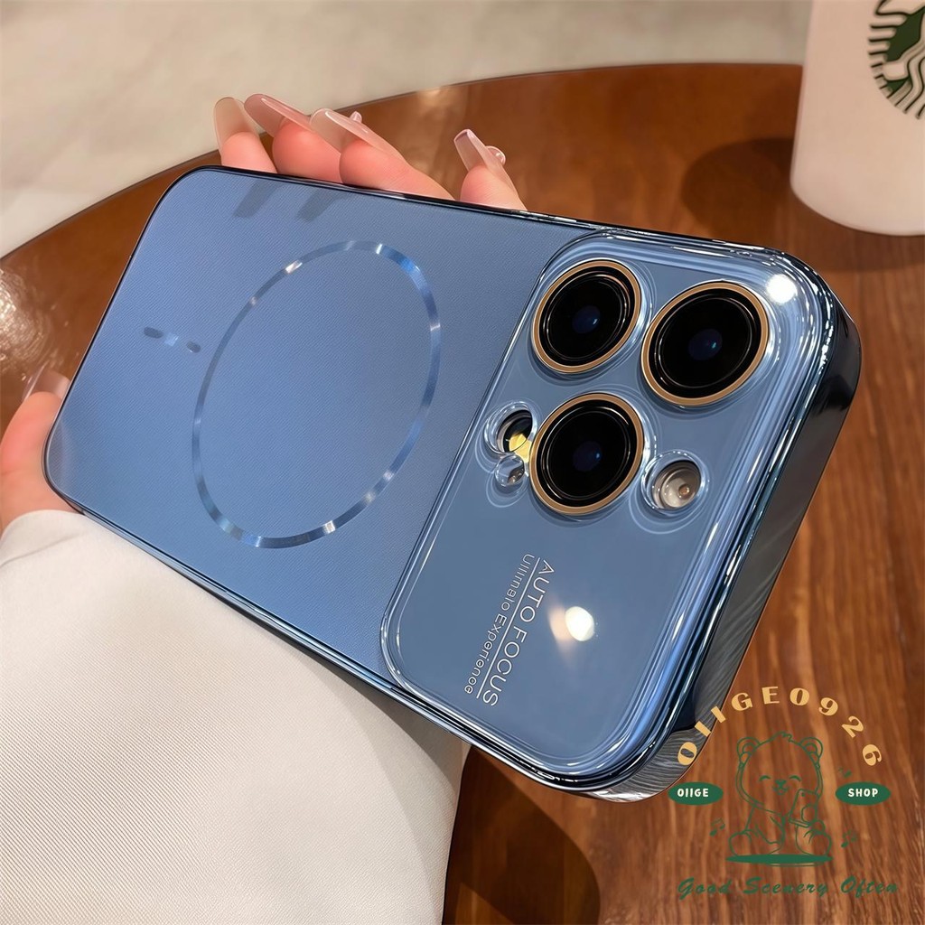 Ốp điện thoại từ tính mờ AG acrylic iphone16 Pro Max 15 14 13 12 11 cho vỏ iPhone PC + TPU Vỏ cứng chống sốc