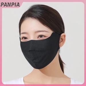 PANPIA-Mặt nạ chống nắng lụa băng liền mạch mùa hè dành cho nữ Chống thấm mỏng thoáng khí Tấm che nắng toàn mặt Mặt nạ bảo vệ mắt Phong cách mỏng