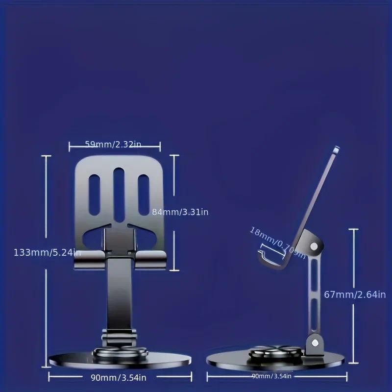 Bàn xoay 360 độ Bàn kim loại gắn sắt Bàn máy tính bảng có thể điều chỉnh Giá đỡ điện thoại di động Khả năng tương thích đa năng cho thiết bị di động