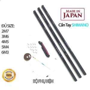 Cần Câu Da Tay Shimano 3H Giá Rẻ Cần Câu Đơn, Đánh Cảm Giác Kèm Phụ Kiện