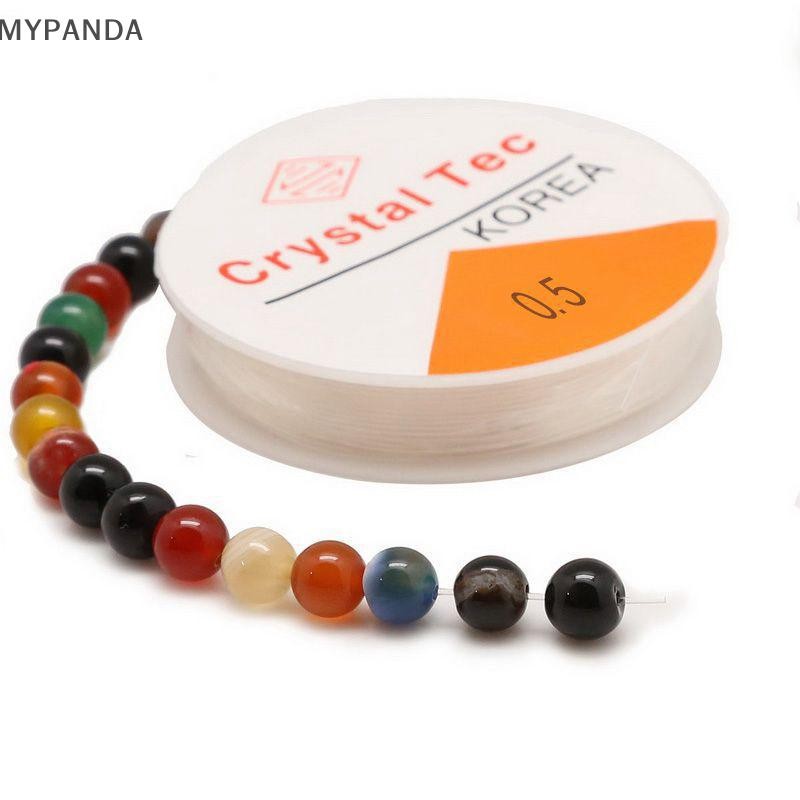 MYPANDA Dây thun trong suốt 0.5 - 1mm với pha lê nhỏ, phù hợp DIY vòng tay