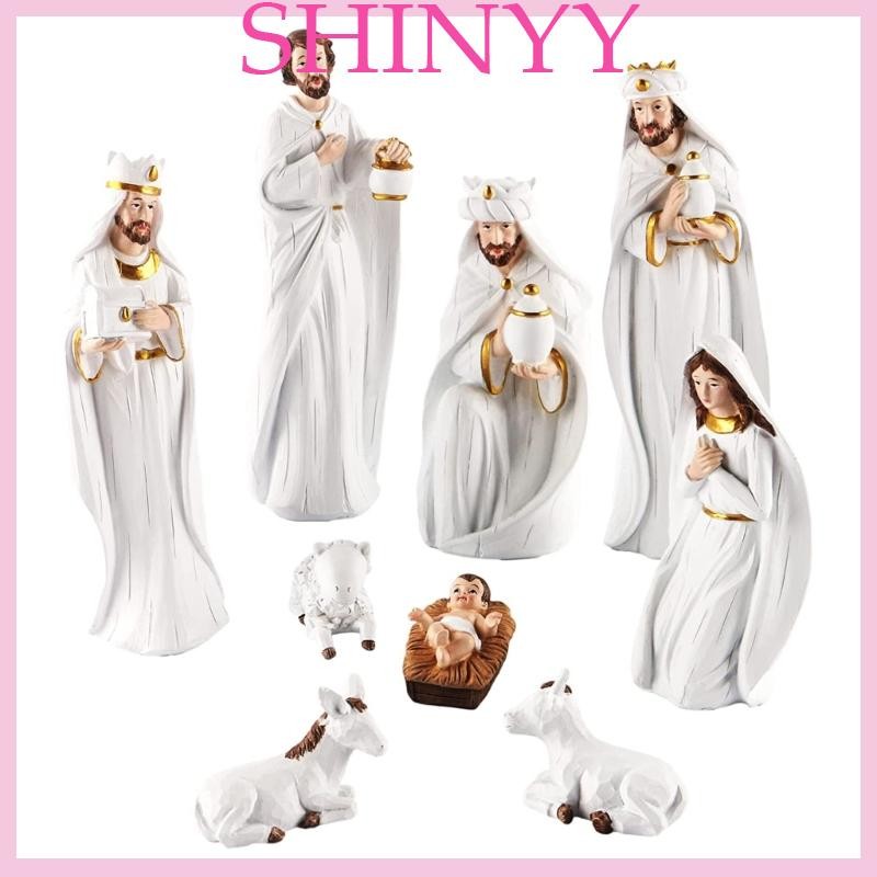SHI Giáng Sinh Manger Trang Trí Bộ Chúa Giêsu Cảnh Giáng Sinh Tượng Nghệ Thuật Trang Trí Cho Gia Đình
