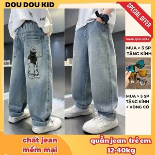QJ28 Quần Jean Trẻ Em Cho Bé 11-56kg,Chất Jean Mềm Mại Thoải Mái