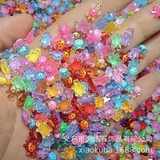 Phụ kiện DIY phát sáng: 500 chiếc Charm rùa phát quang, phù hợp làm đồ trang sức và trang trí vỏ điện thoại, an toàn cho người sử dụng