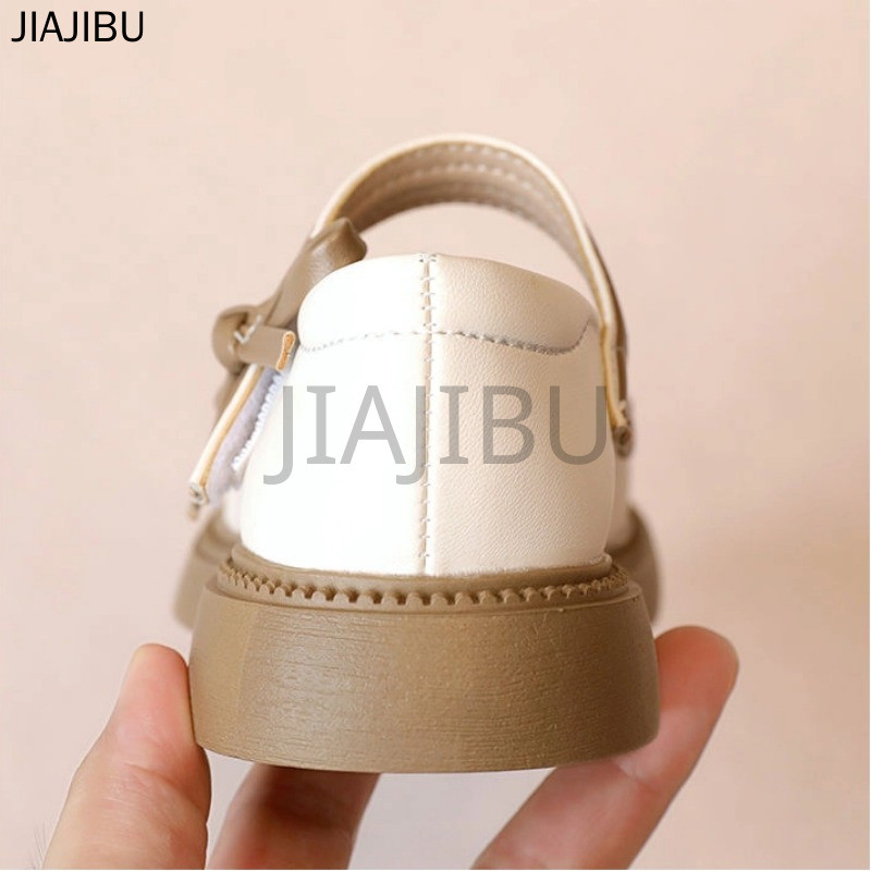 【COD】 Giày Da Đế Thấp Chống Trượt, Mũi Tròn Phong Cách Nhật Bản Dễ Thương Cho Bé Gái Korean Fashion Kids Beige/Black Lolita Colorblock Platform Mary Jane Doll Shoes Giày Bệt Cosplay Phong Cách Công Chúa Anh