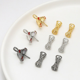Mạ Đồng Vàng Thật - Phụ Kiện Trang Sức Diy Với Ngọc Trai và Hạt Mặt Dây Chuyền Cho Năm Mới