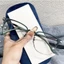 RTJIFSS Kính phẳng nửa khung, Kính chống ánh sáng xanh siêu nhẹ thời trang, Kính mắt nam nữ bức xạ chống tia cực tím