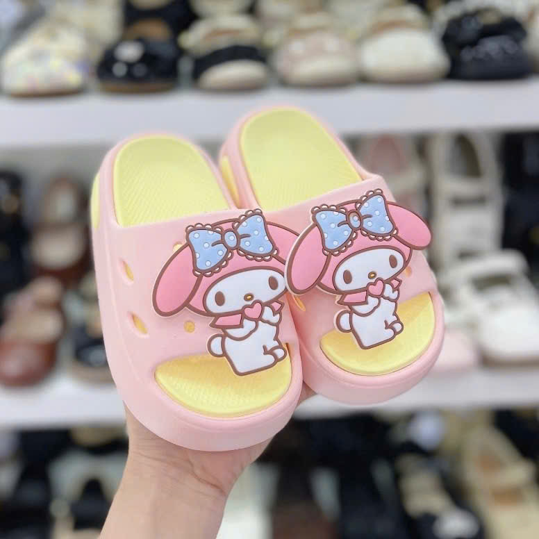 dép lê cho be gái kurumi xinh xắn người nhện cá tính đế EVA nhẹ êm chân chống trượt đi mưa biển mùa hè DBMA01 ( ảnh thật