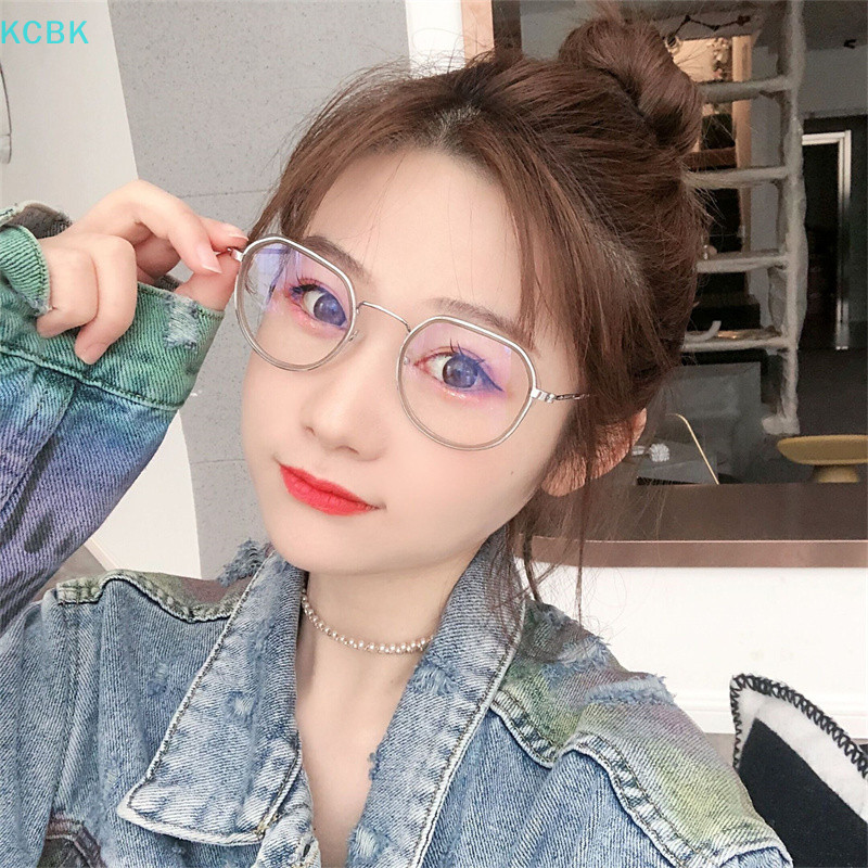 [Kc] CHỐNG BLUE LIGHT CLEAR COMPUTER EYEGLASES SUNGLASES THỜI TRANG RETRO [BK]