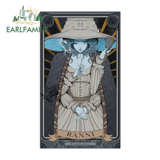 EARLFAMILY 13cm Elden Ring Malenia Ranni Xe Miếng Dán Chống Nắng Cá Tính Cản Windows Laptop Xe Máy Vinyl Decal Chống Thấm Nước Kiểu Dáng Xe