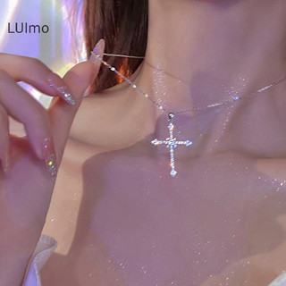 Luimo Thời Trang Nữ Pha Lê Zircon Chữ Thập Mặt Dây Chuyền Vòng Cổ Cho Nữ Cô Gái Pha Lê Dây Chuyền Vòng Cổ Punk Đảng Trang Sức SBS