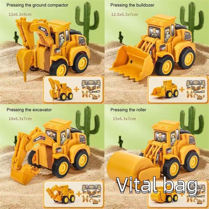 Kỹ Thuật Xe Đồ Chơi Máy Xúc Báo Chí Xe Trượt Quà Tặng Sinh Nhật Cho Trẻ Em Bé Trai Bé Gái