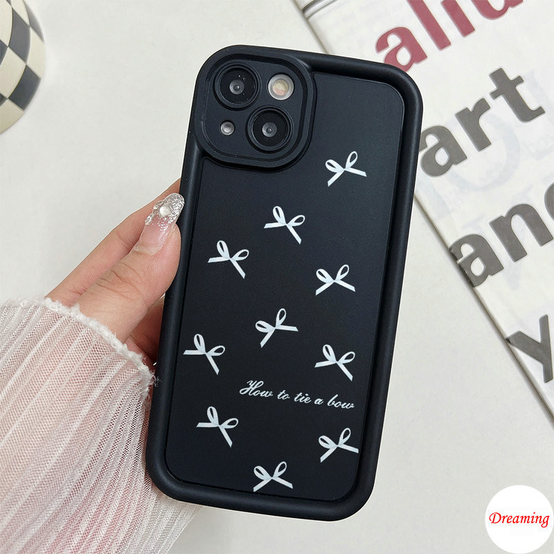 Ốp lưng cho OPPO Reno 13 12 11 10 8 7 6 5 4 3 A7 A5S A5 A9 A3S A12E F11 Pro F9 F7 A83 A98 A94 A93 A79 A78 Thiết kế mắt thiên thần chống rơi Motif Cyan White Bowknot