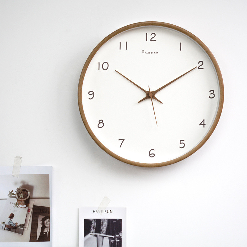 Đồng hồ treo tường bằng gỗ hiện đại 10 / 12 / 14 inch Đồng hồ treo tường im lặng hoạt động bằng pin cho phòng khách Vintage Nhật Bản Mộc mạc Trang trí nội thất Đồng hồ kỹ thuật số cho phòng khách, phòng ngủ, nhà bếp, văn phòng