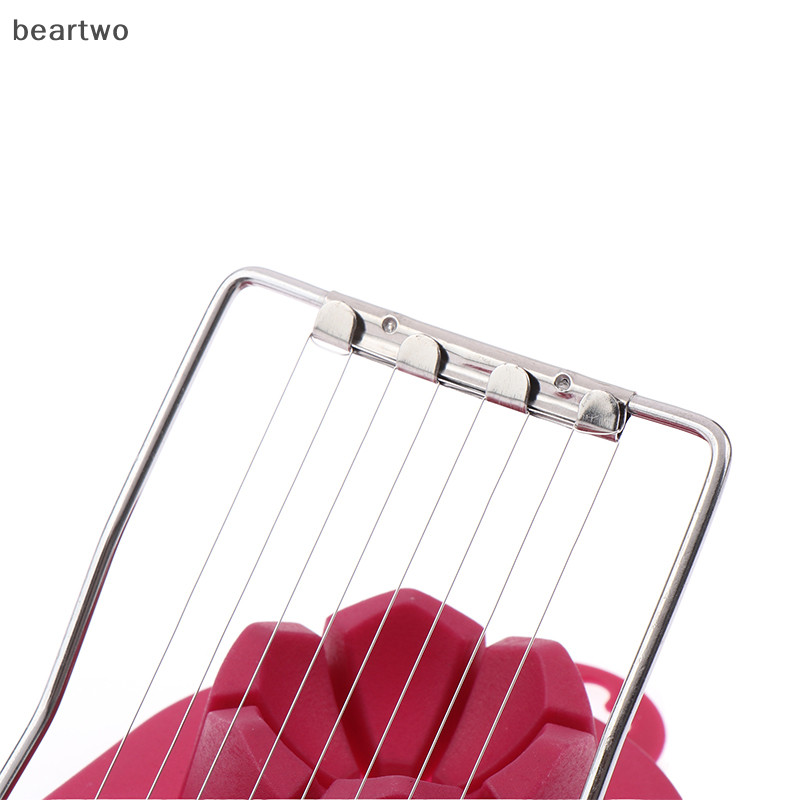 < Beartwo > al Máy cắt trứng bằng thép không gỉ Máy cắt lát trứng Khuôn cắt lát hình hoa Máy cắt thịt Luncheon Tiện ích nhà bếp Đẹp