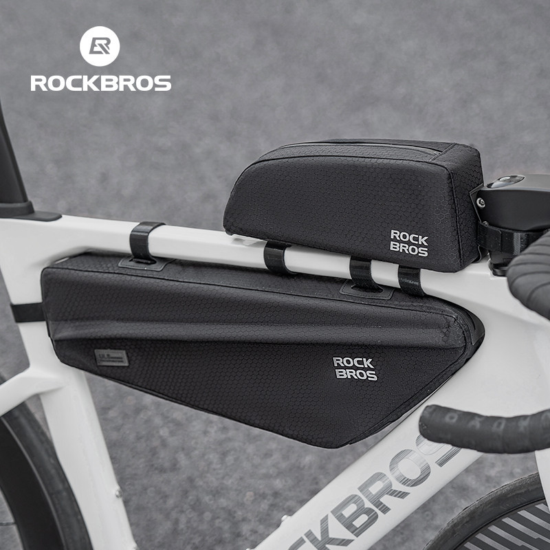 Rockbros Xe Đạp Trước Ống Túi Di Động Lưu Trữ 2.9L Dung Tích Lớn Xe Đạp Tam Giác Phản Quang Khung Túi Đi Xe Đạp Thiết Bị