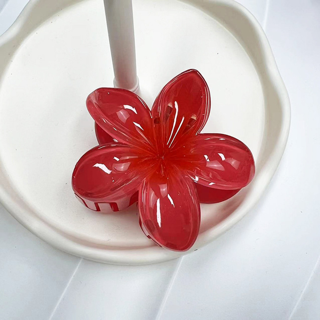 Nhẹ nhàng Frangipani Móng Vuốt Tóc Hàm Kẹp Phong Cách Đơn Giản Ổn Định Kẹp Móng Vuốt