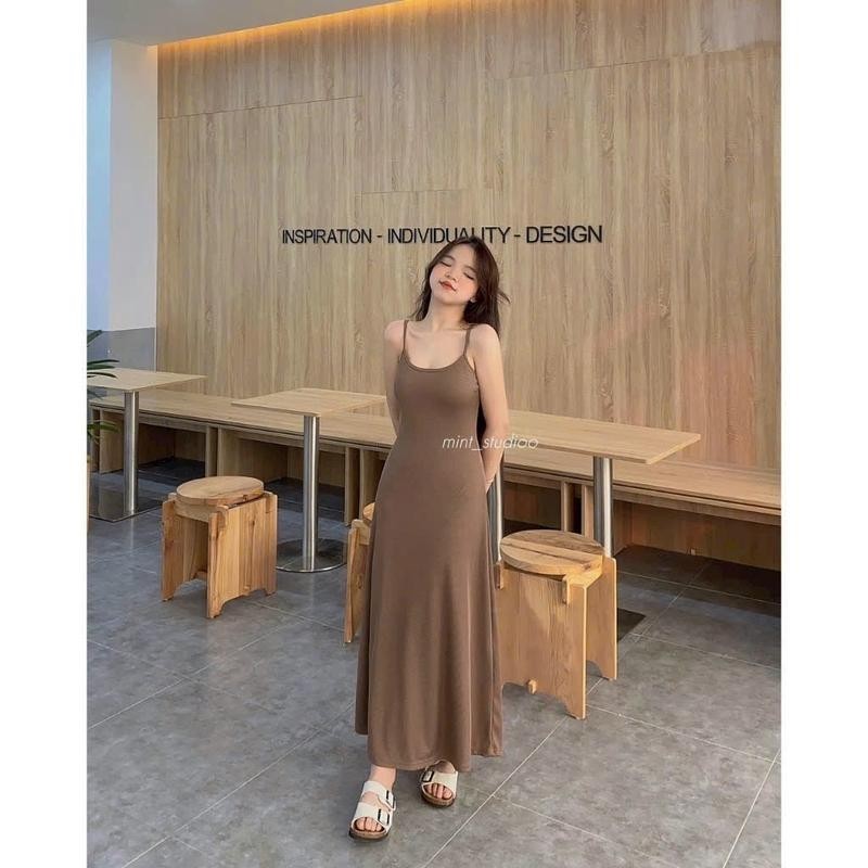 Đầm hai dây ôm gọn , có dây tăng đơ Nữ Dress