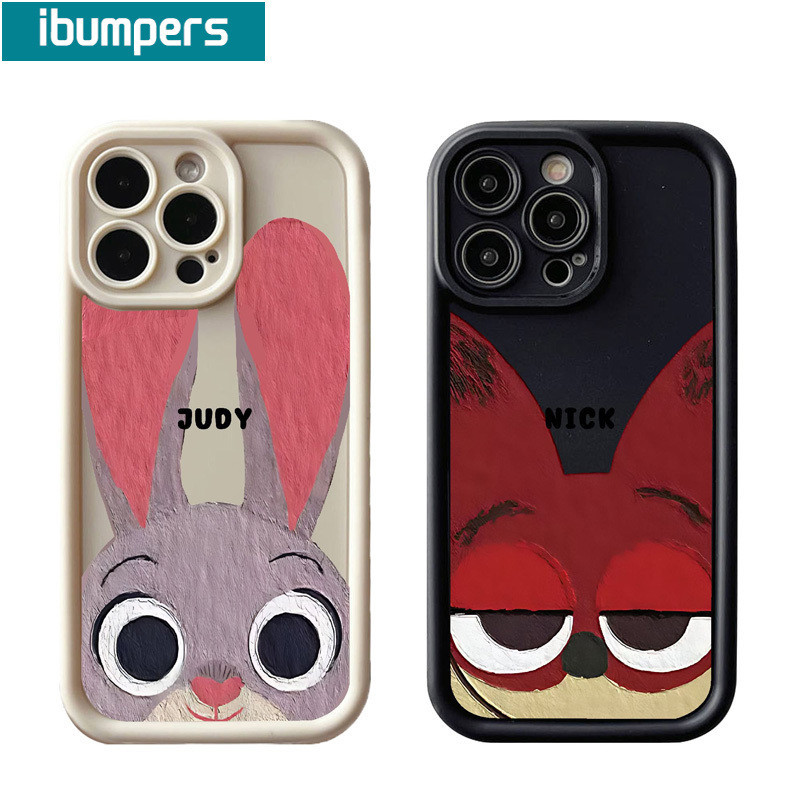 ibumpers Ốp lưng Iphone cute đẹp Nick Judy In hình Anime Couple Ốp điện thoại Dày dặn Chống rơi Silicone Mềm Chống bẩn Chống sốc Cho Iphone 15 14 12 13 11 Pro Max IP 7 8 Plus Iphon X XS XR Xs Max