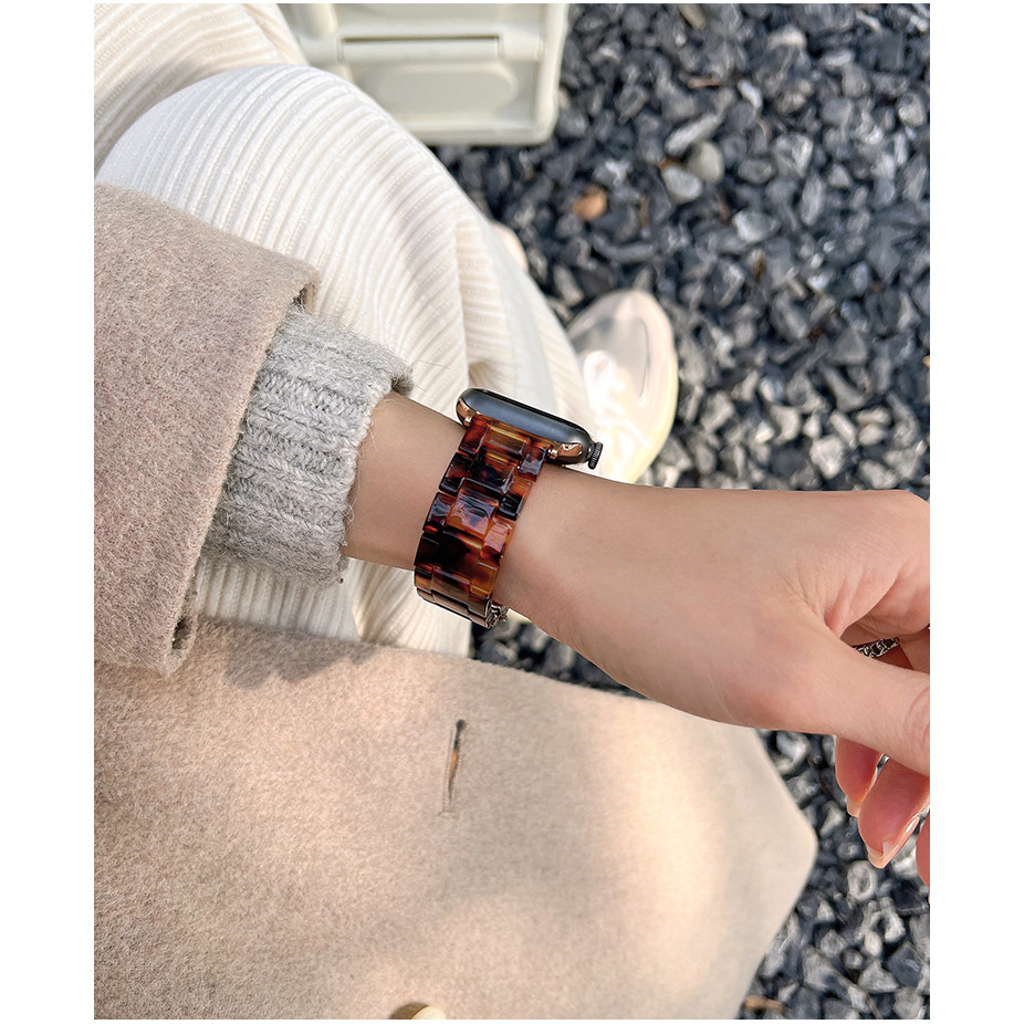 Dây đeo nhựa thời trang cho đồng hồ đeo tay chữ A 45mm 38mm 40mm 41mm 42mm 44mm Ultra 49mm Vòng đeo tay nữ cho iWatch Series 9 8 7 6 5 4 3 SE Phụ kiện dây đeo Correa
