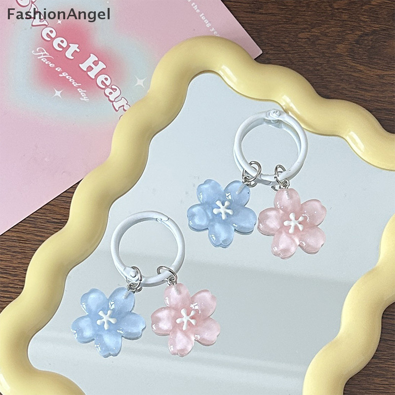FashionAngel Ngọt Ngào Thạch Màu Móc Khóa Mặt Dây Chuyền Sáng Tạo Đáng Yêu Hoa Móc Khóa Ba Lô Thời Trang Dễ Thương Đồ Trang Trí Cặp Đôi Quà Tặng TH
