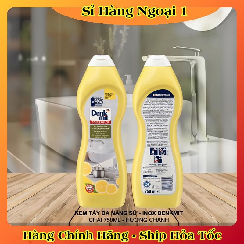 [Date mới nhất] Chai Tẩy Rửa Xoong Nồi Denkmit 750ml, Tẩy Bồn Rửa Đa Năng Siêu Sạch