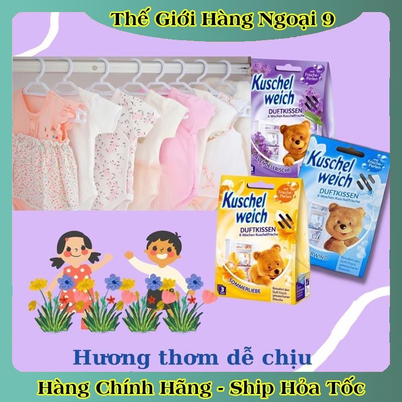 [auth] Túi thơm tủ quần áo cho bé Kuschel weich hình gấu trẻ em an toàn - Nội địa Đức đủ Bill [Hot]