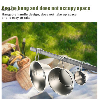 Gcdhome 30 / 200 / 400ml Thép không gỉ 304 Sierra Cup Bộ đồ ăn ngoài trời để cắm trại và dã ngoại Bát súp có thể xếp chồng lên nhau HOT