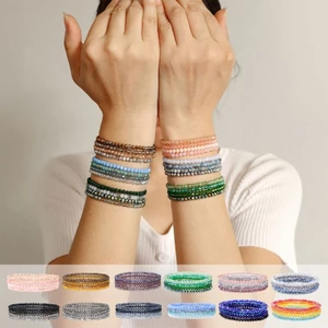 Vòng tay nhiều lớp thời trang BTF với các hạt đầy màu sắc Kích thước có thể điều chỉnh để thoải mái Phù hợp tuyệt vời cho Givin đặc biệt
