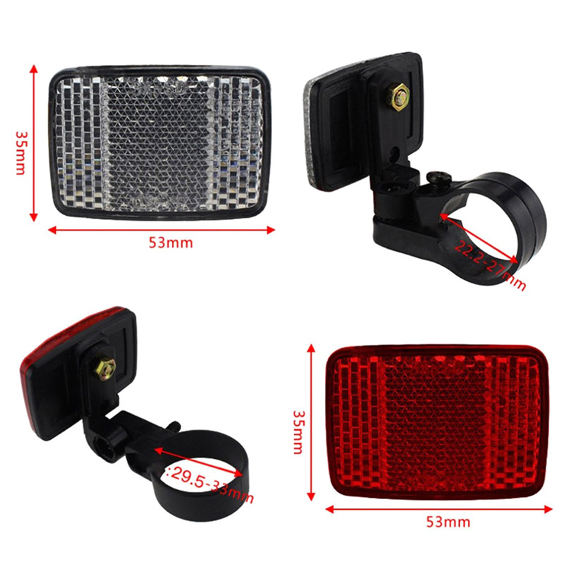 TMOY Tay Lái Xe Đạp Phản Quang Phản Quang Phía Trước Phía Sau Đèn Cảnh Báo Ống Kính An Toàn TCM
