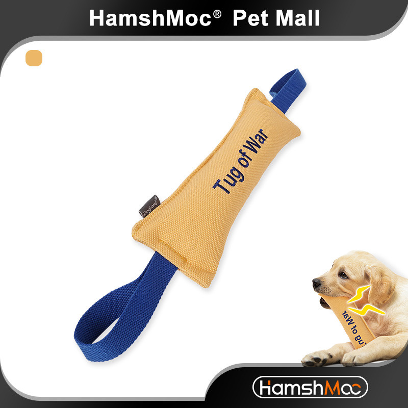 HamshMoc Squeaky Dog Tug Đồ chơi tương tác Thú cưng nhai Đồ chơi chống cắn có tay cầm mềm cho chó nhỏ vừa lớn tập thể dục
