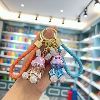 Móc khóa Hình gấu Dễ thương mạ điện cao cấp