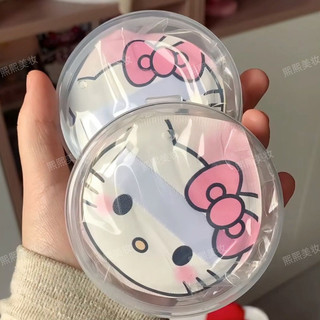 Hello Kitty Air Cushion Puff Sea Dễ Thương KT Cushion Powder Puff Đặc Biệt Cotton Kẹo Giọt Nước Lớn Làm Đẹp Thực Phẩm Ướt Kép Sử Dụng Hoạt Hình Mới Trang Điểm Puff