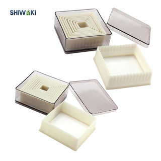Bộ cắt bánh quy vuông Bộ cắt bánh quy Nylon Fondant có hộp đựng