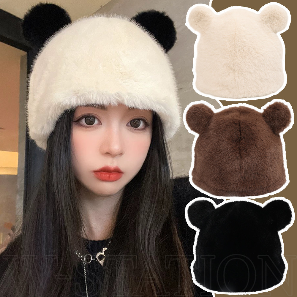Mũ sang trọng tai gấu nhỏ - Dễ thương, Thời trang - Dày, Ấm áp, Chống gió - Mũ beanie mùa thu đông - Mũ bảo vệ tai mềm cho bé gái - Mũ sang trọng cỡ lớn