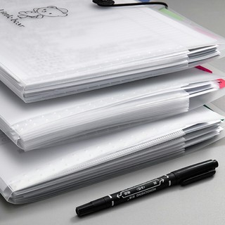 Túi đựng tài liệu tệp đựng tài liệu nhiều ngăn kẹp tài liệu A4 đựng đề cương, bài kiểm tra chia ngăn tiện dụng ALINE