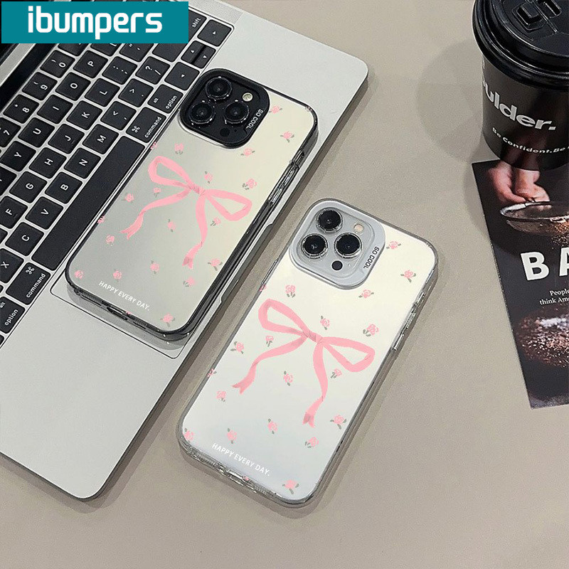 ibumpers Ốp Lưng iPhone Coquette nơ Chống Bẩn Chống Sốc Ốp Điện Thoại IMD Cứng Trơn Cho Iphone 15 14 12 13 11 Pro Max