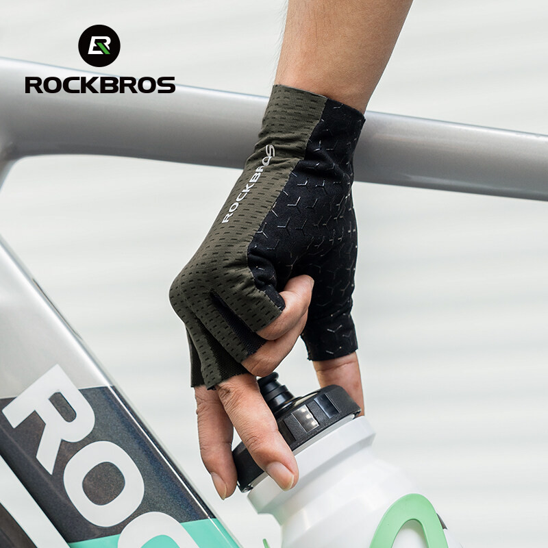 Rockbros Xe Đạp Full Ngón Tay Găng Tay Nửa Ngón Co Giãn Thoải Mái Đi Xe Găng Tay Chống Trơn Trượt Cảm Ứng Nhạy Cảm Thiết Bị Đi Xe Đạp